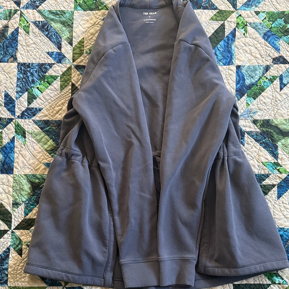 tek gear Gray Open-Front Drawstring Jacket - Picture 2 of 5